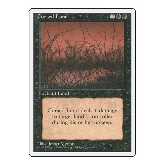 Cursed Land (4ED) #127 Uncommon (Heavily Played) Fourth Edition Magic: The Gathering: 1995