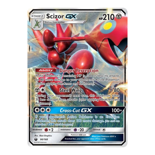 Scizor GX (CES) #90/168 Ultra Rare SM - Celestial Storm Pokemon: 2018