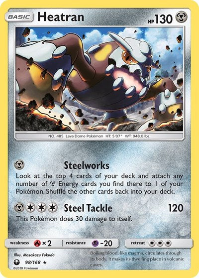 Heatran (CES) #98/168 Holo Rare (Holofoil Near Mint) SM - Celestial Storm Pokemon: 2018
