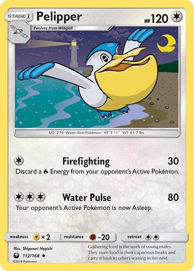Pelipper (CES) #112/168 Uncommon (Reverse Holofoil Near Mint) SM - Celestial Storm Pokemon: 2018