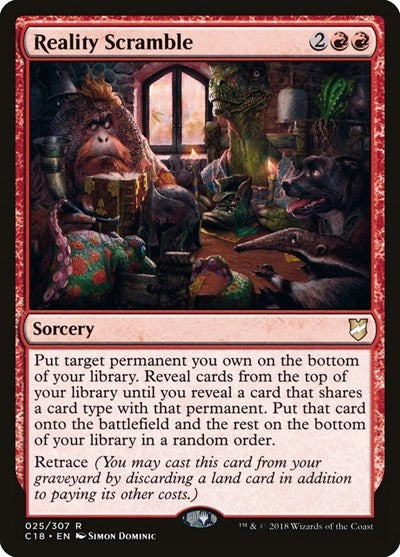 Reality Scramble (C18) #25 Rare (Near Mint) Commander 2018 Magic: The Gathering: 2018