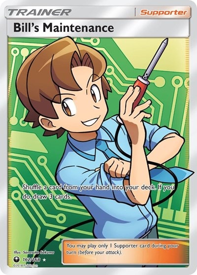 Bill's Maintenance (Full Art) (CES) #162/168 Ultra Rare SM - Celestial Storm Pokemon: 2018