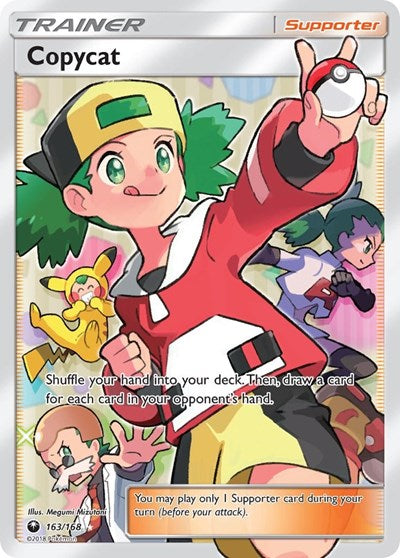 Copycat Full Art (CES) #163/168 Ultra Rare (Holofoil Heavily Played) SM - Celestial Storm Pokemon: 2018