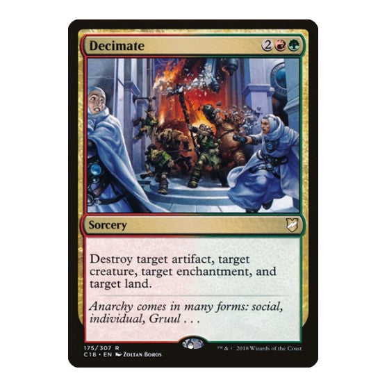 Decimate (C18) #175 Rare (Lightly Played) Commander 2018 Magic: The Gathering: 2018