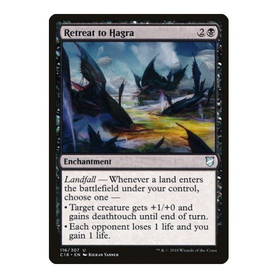 Retreat to Hagra (C18) #116 Uncommon (Lightly Played) Commander 2018 Magic: The Gathering: 2018