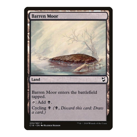 Barren Moor (C18) #235 Common (Lightly Played) Commander 2018 Magic: The Gathering: 2018