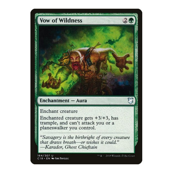 Vow of Wildness (C18) #164 Uncommon (Lightly Played) Commander 2018 Magic: The Gathering: 2018