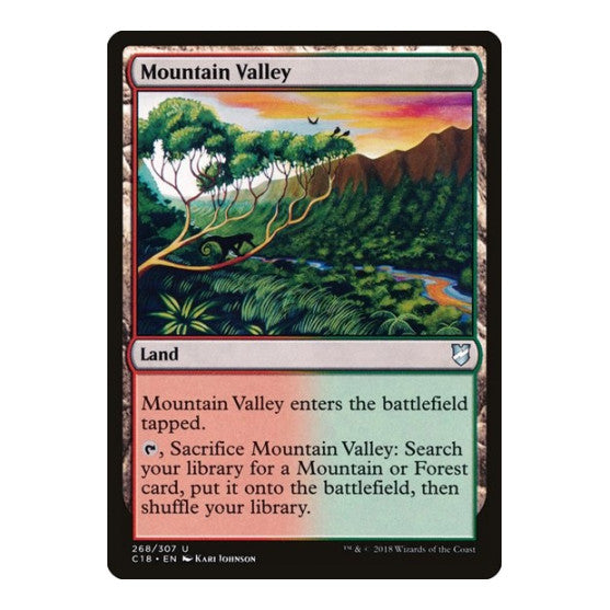 Mountain Valley (C18) #268 Uncommon (Lightly Played) Commander 2018 Magic: The Gathering: 2018