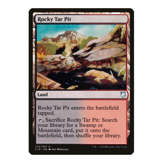 Rocky Tar Pit (C18) #274 Uncommon (Lightly Played) Commander 2018 Magic: The Gathering: 2018