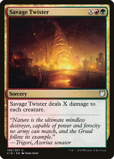 Savage Twister (C18) #190 Uncommon (Moderately Played) Commander 2018 Magic: The Gathering: 2018