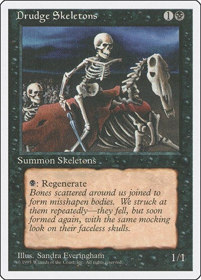Drudge Skeletons (4ED) #133 Common (Heavily Played) Fourth Edition Magic: The Gathering: 1995
