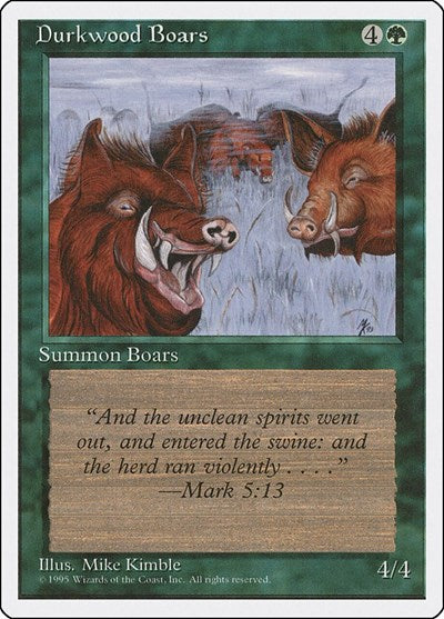 Durkwood Boars (4ED) #241 Common Fourth Edition Magic: The Gathering: 1995