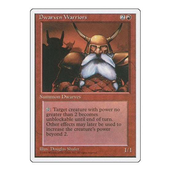 Dwarven Warriors (4ED) #187 Common (Moderately Played) Fourth Edition Magic: The Gathering: 1995