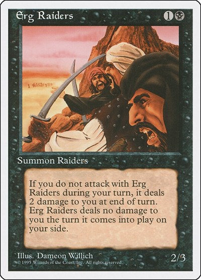 Erg Raiders (4ED) #135 Common (Heavily Played) Fourth Edition Magic: 1995