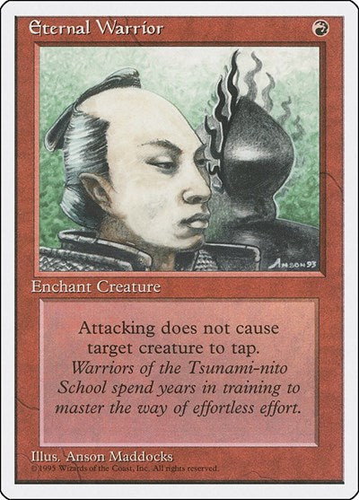 Eternal Warrior (4ED) #190 Common (Lightly Played) Fourth Edition Magic: The Gathering: 1995