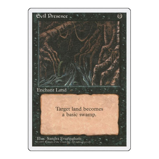 Evil Presence (4ED) #136 Uncommon (Lightly Played) Fourth Edition Magic: The Gathering: 1995