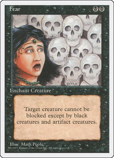 Fear (4ED) #137 Common (Heavily Played) Fourth Edition Magic: The Gathering: 1995