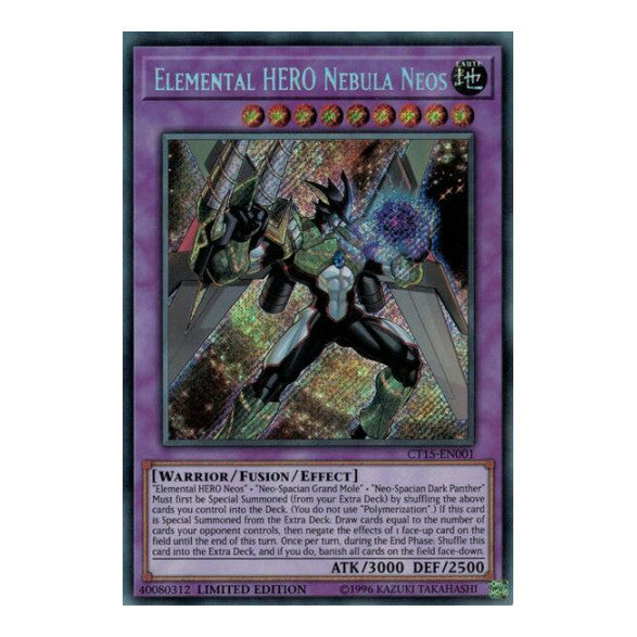 Elemental HERO Nebula Neos (CT15) #CT15-EN001 Secret Rare (Limited Near Mint) 2018 Mega-Tins YuGiOh: 2018