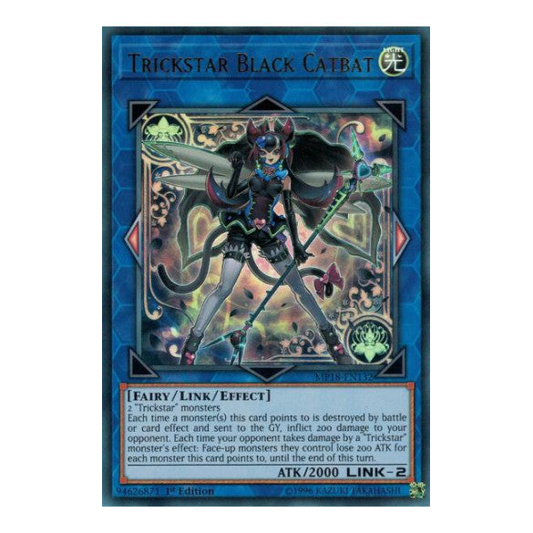 Trickstar Black Catbat (MP18) #MP18-EN132 Ultra Rare (1st Edition Near Mint) 2018 Mega-Tins Mega Pack YuGiOh: 2018