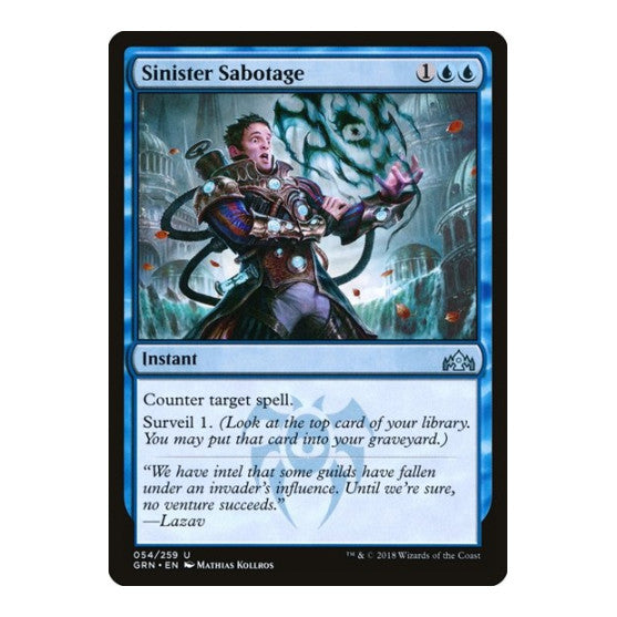 Sinister Sabotage (GRN) #54 Uncommon (Lightly Played) Guilds of Ravnica Magic: The Gathering: 2018