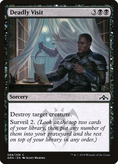 Deadly Visit (GRN) #68 Common (Lightly Played) Guilds of Ravnica Magic: The Gathering: 2018