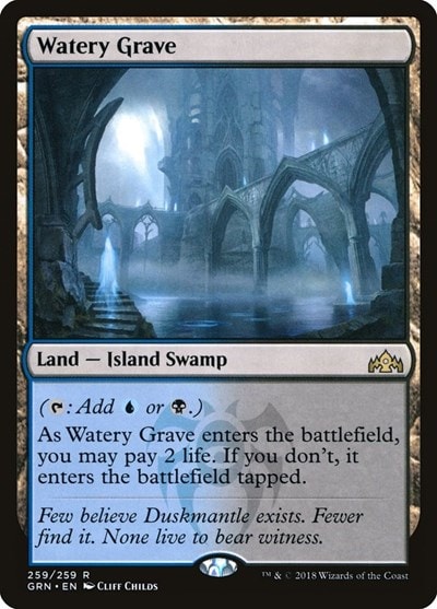 Watery Grave (GRN) #259 Rare (Near Mint) Guilds of Ravnica Magic: The Gathering: 2018