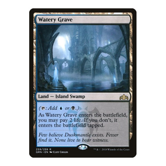 Watery Grave (GRN) #259 Rare (Near Mint) Guilds of Ravnica Magic: The Gathering: 2018