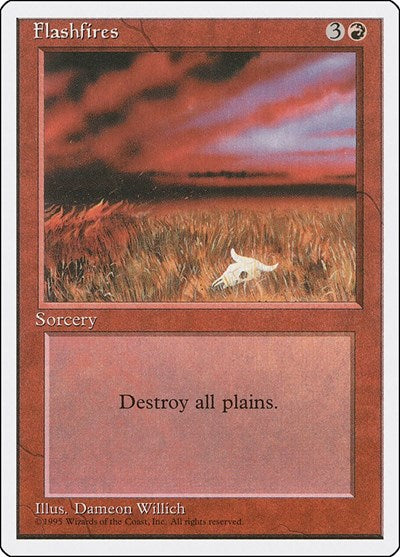 Flashfires (4ED) #195 Uncommon (Heavily Played) Fourth Edition Magic: 1995
