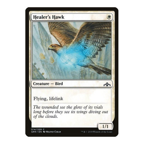 Healers Hawk (GRN) #14 Common (Moderately Played) Guilds of Ravnica Magic: The Gathering: 2018