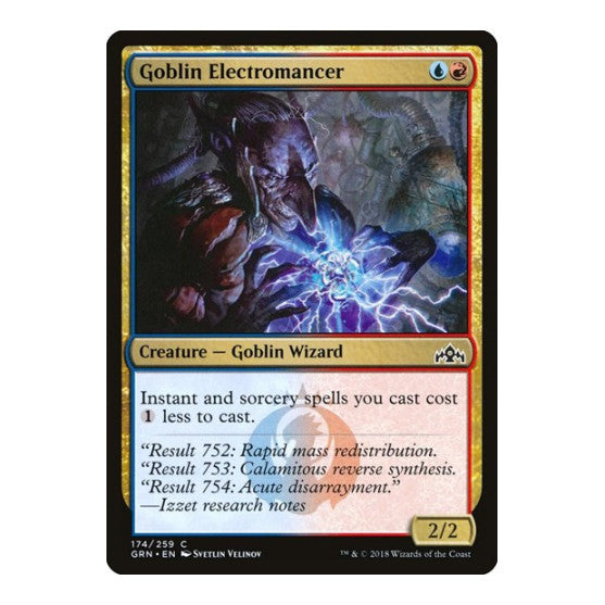 Goblin Electromancer (GRN) #174 Common (Lightly Played) Guilds of Ravnica Magic: The Gathering: 2018