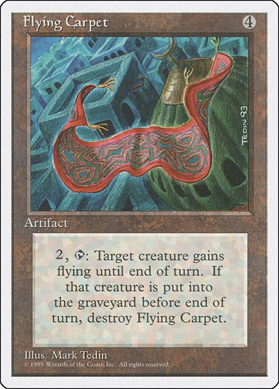 Flying Carpet (4ED) #320 Rare (Heavily Played) Fourth Edition Magic: The Gathering: 1995