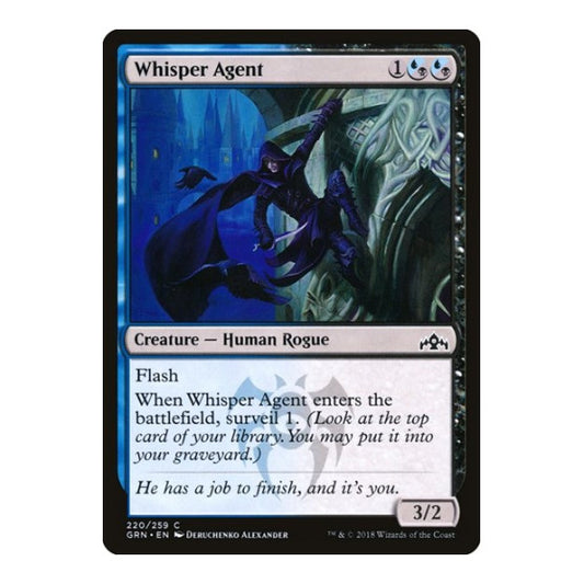 Whisper Agent (GRN) #220 Common (Lightly Played) Guilds of Ravnica Magic: The Gathering: 2018