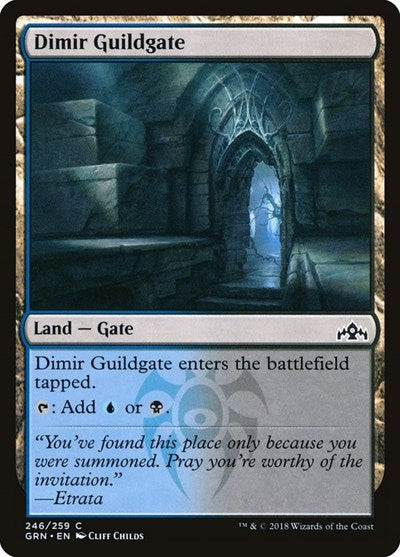 Dimir Guildgate 246 (GRN) #246 Common (Lightly Played) Guilds of Ravnica Magic: 2018