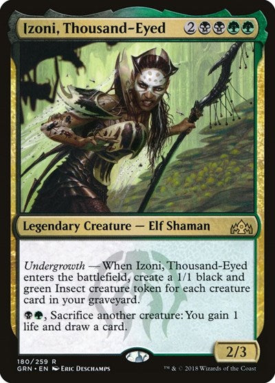 Izoni Thousand Eyed (GRN) #180 Rare (Lightly Played) Guilds of Ravnica Magic: The Gathering: 2018