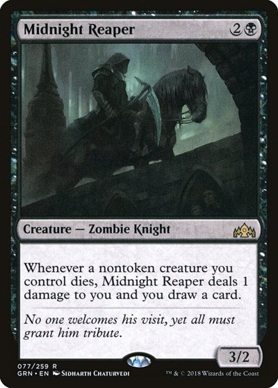 Midnight Reaper (GRN) #77 Rare (Lightly Played) Guilds of Ravnica Magic: The Gathering: 2018