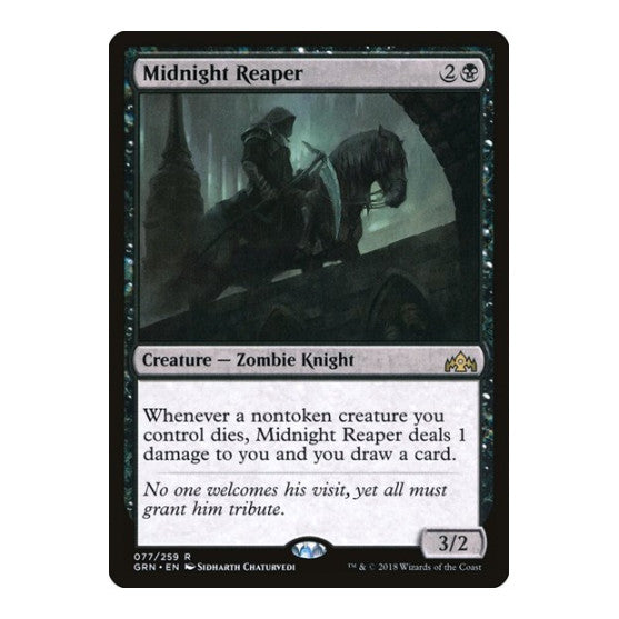 Midnight Reaper (GRN) #77 Rare (Lightly Played) Guilds of Ravnica Magic: The Gathering: 2018