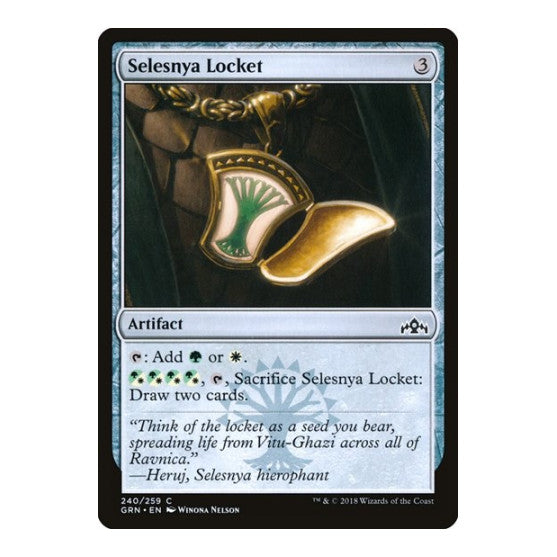 Selesnya Locket (GRN) #240 Common (Lightly Played) Guilds of Ravnica Magic: The Gathering: 2018