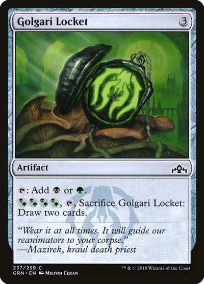 Golgari Locket (GRN) #237 Common (Damaged) Guilds of Ravnica Magic: The Gathering: 2018