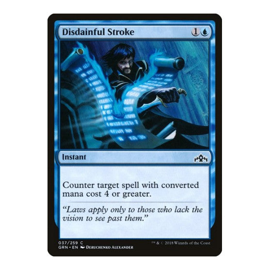 Disdainful Stroke (GRN) #37 Common (Lightly Played) Guilds of Ravnica Magic: The Gathering: 2018