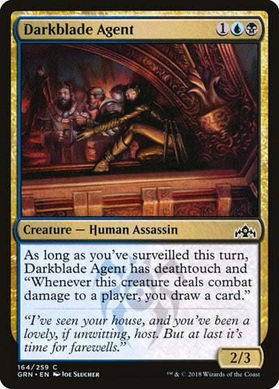 Darkblade Agent (GRN) #164 Common (Lightly Played) Guilds of Ravnica Magic: The Gathering: 2018