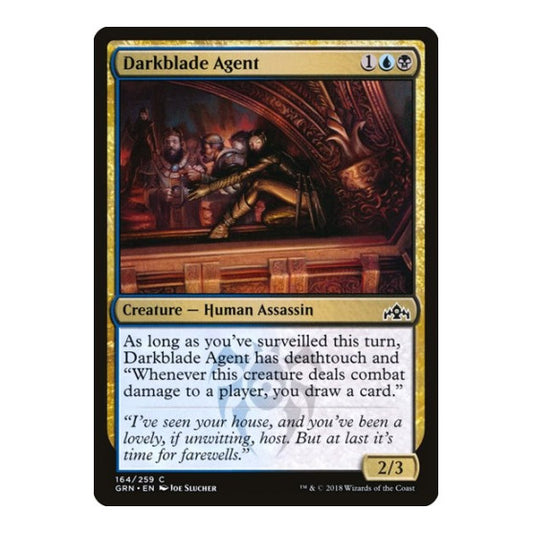 Darkblade Agent (GRN) #164 Common (Lightly Played) Guilds of Ravnica Magic: The Gathering: 2018