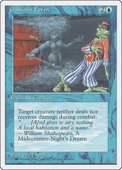 Gaseous Form (4ED) #74 Common (Heavily Played) Fourth Edition Magic: The Gathering: 1995