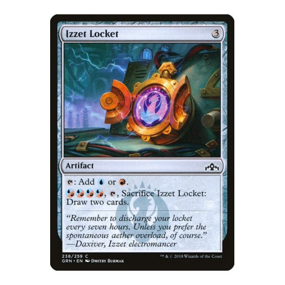 Izzet Locket (GRN) #238 Common (Lightly Played) Guilds of Ravnica Magic: The Gathering: 2018