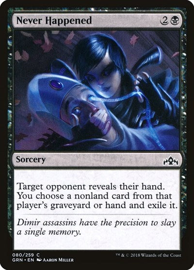 Never Happened (GRN) #80 Common Guilds of Ravnica Magic: The Gathering: 2018