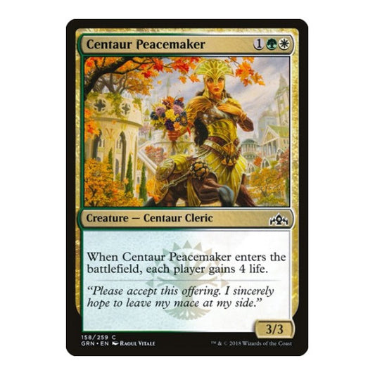Centaur Peacemaker (GRN) #158 Common Guilds of Ravnica Magic: The Gathering: 2018