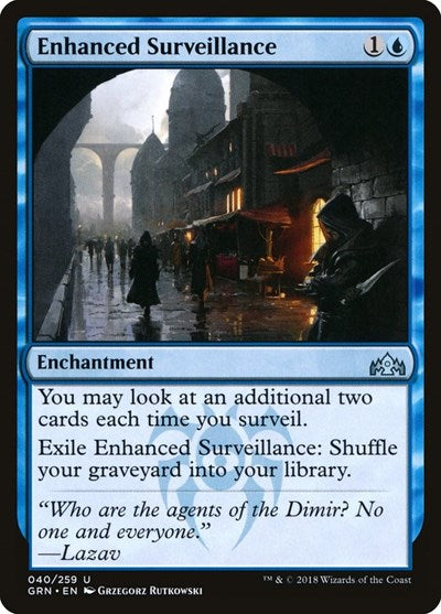 Enhanced Surveillance (GRN) #40 Uncommon (Foil Lightly Played) Guilds of Ravnica Magic: The Gathering: 2018