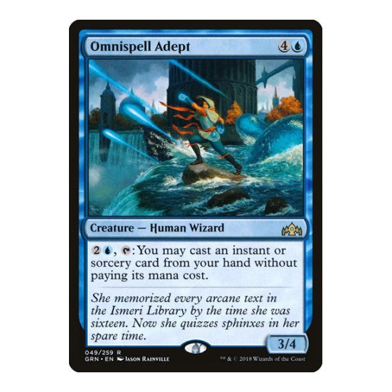 Omnispell Adept (GRN) #49 Rare (Lightly Played) Guilds of Ravnica Magic: The Gathering: 2018