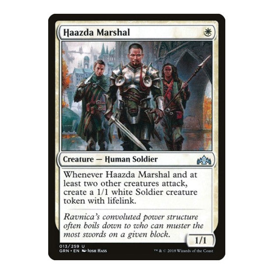 Haazda Marshal (GRN) #13 Uncommon (Lightly Played) Guilds of Ravnica Magic: The Gathering: 2018