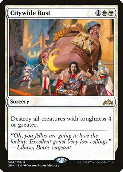 Citywide Bust (GRN) #4 Rare (Lightly Played) Guilds of Ravnica Magic: The Gathering: 2018