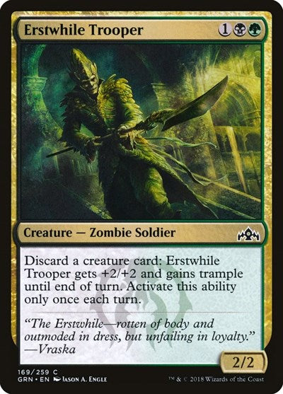 Erstwhile Trooper (GRN) #169 Common (Lightly Played) Guilds of Ravnica Magic: The Gathering: 2018